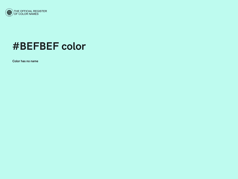 #BEFBEF color image