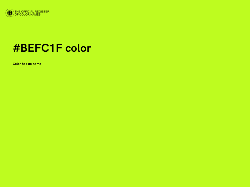 #BEFC1F color image