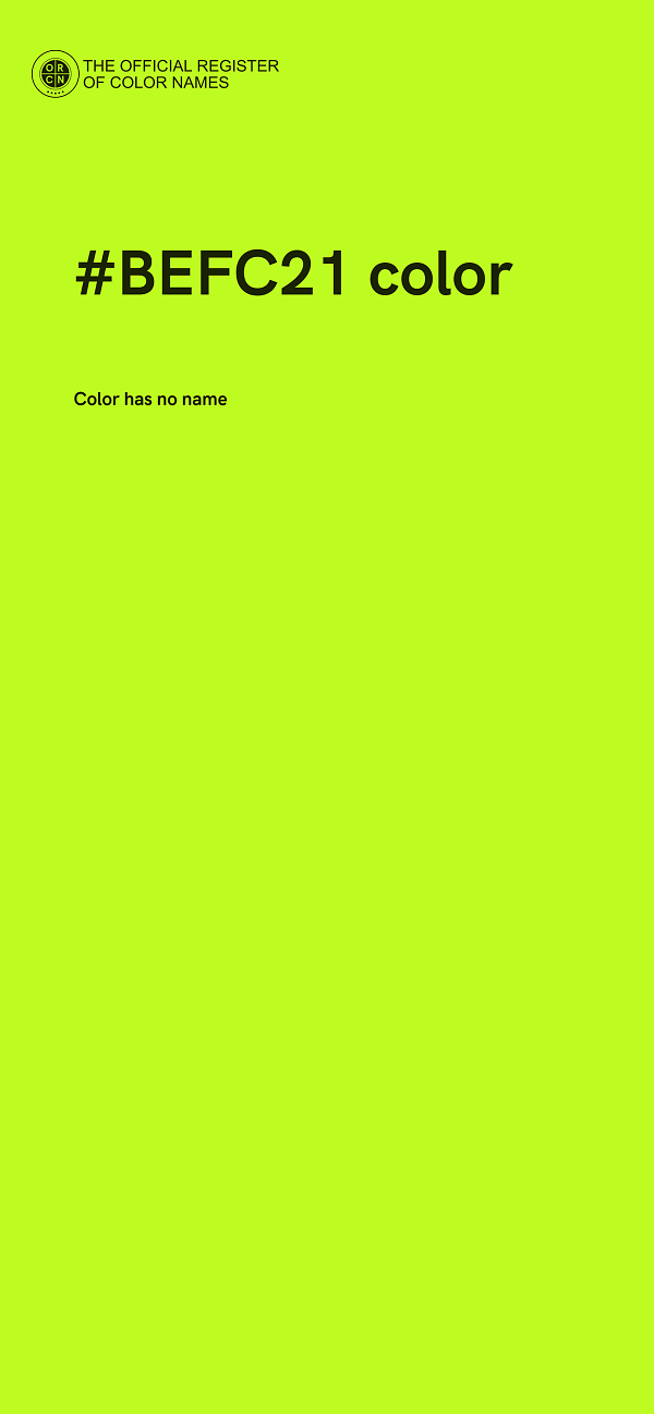 #BEFC21 color image