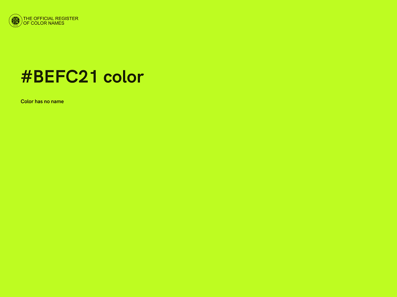 #BEFC21 color image