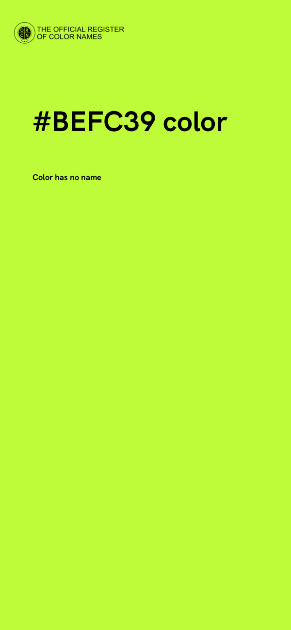 #BEFC39 color image