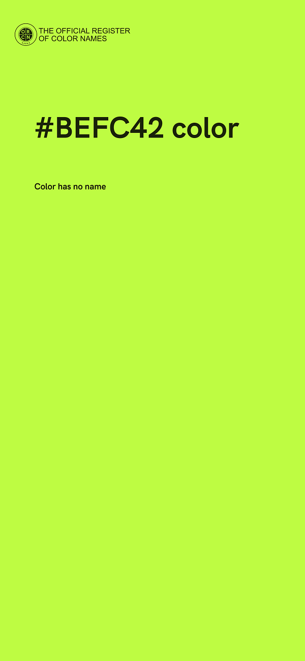 #BEFC42 color image