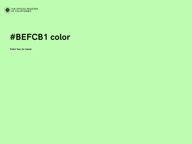 #BEFCB1 color image