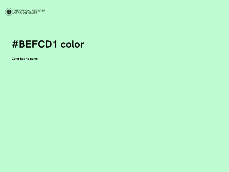 #BEFCD1 color image