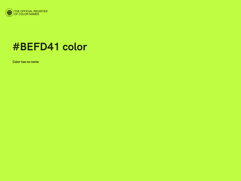 #BEFD41 color image