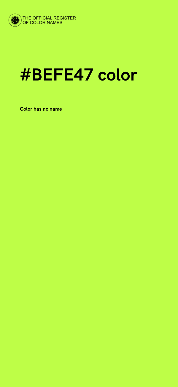 #BEFE47 color image