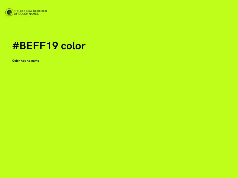 #BEFF19 color image