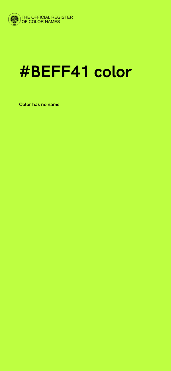#BEFF41 color image