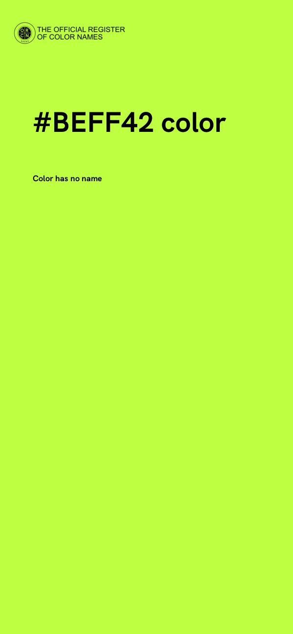 #BEFF42 color image