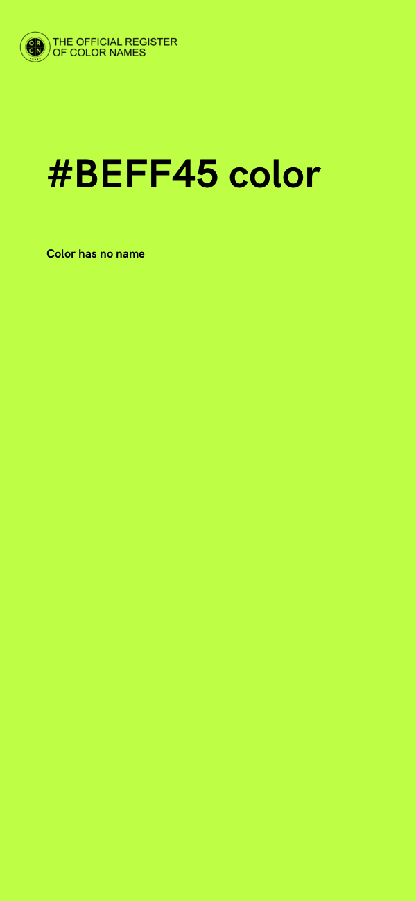 #BEFF45 color image