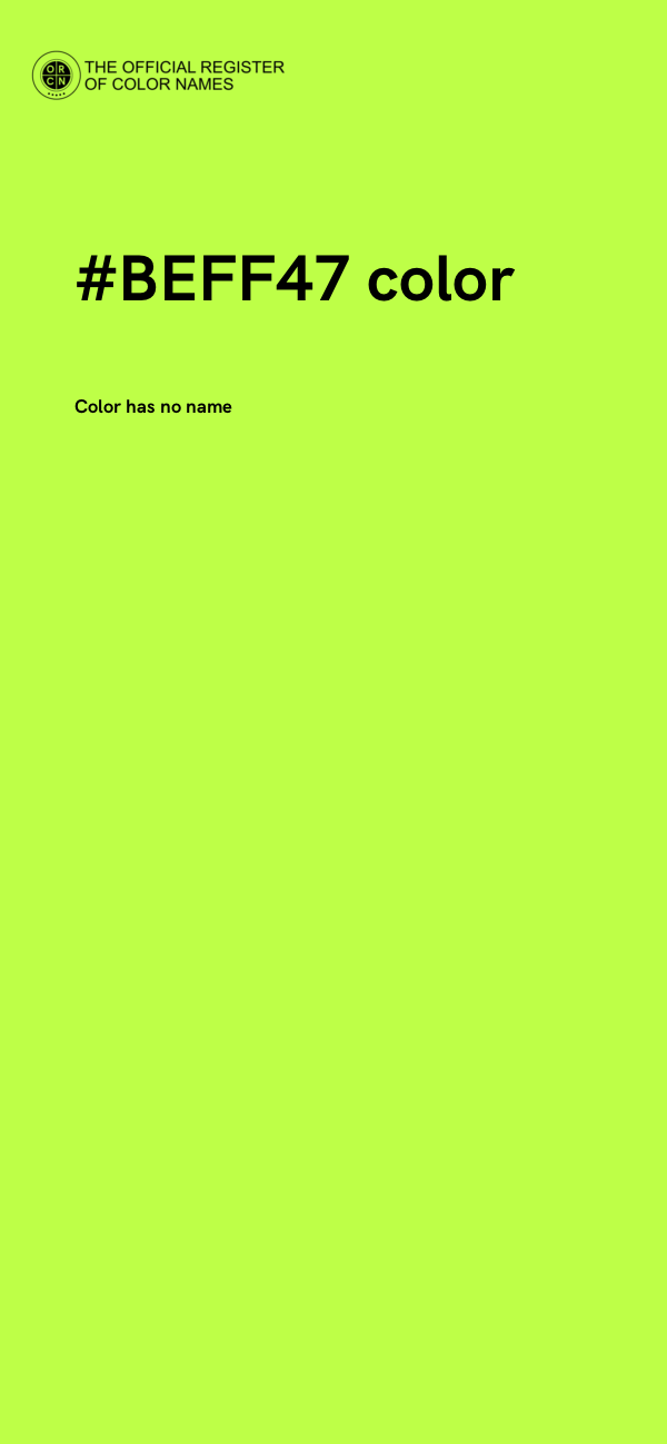 #BEFF47 color image