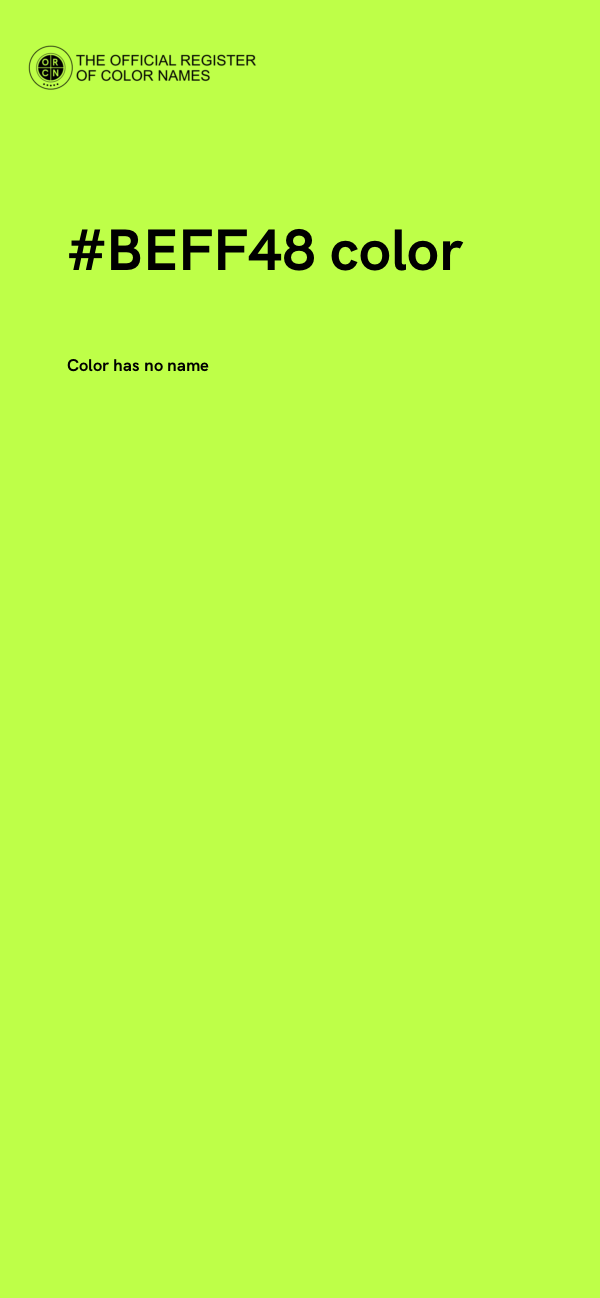 #BEFF48 color image