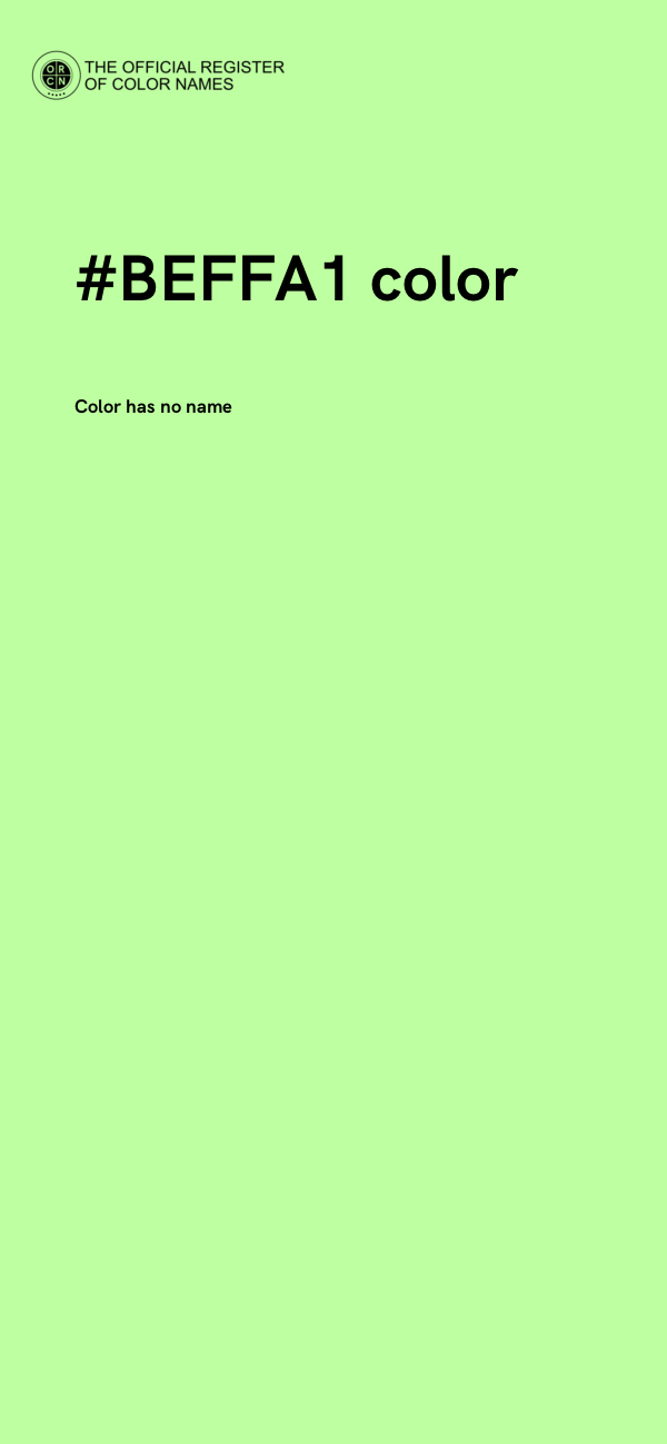 #BEFFA1 color image