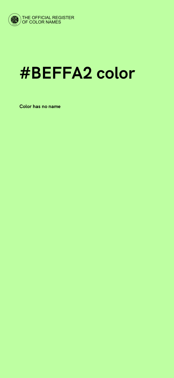#BEFFA2 color image