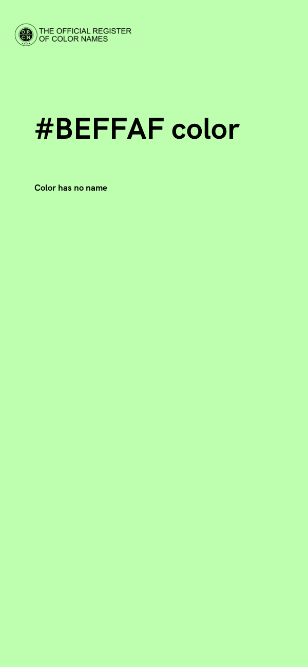 #BEFFAF color image