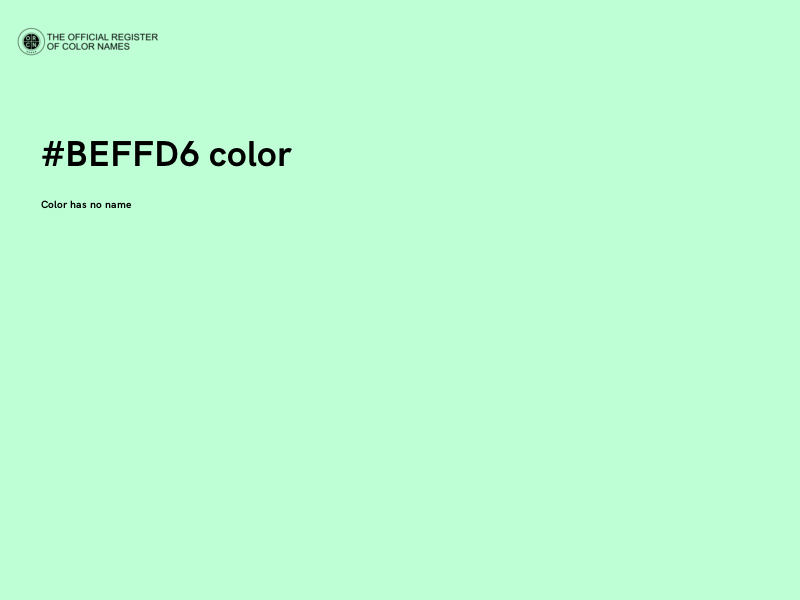 #BEFFD6 color image