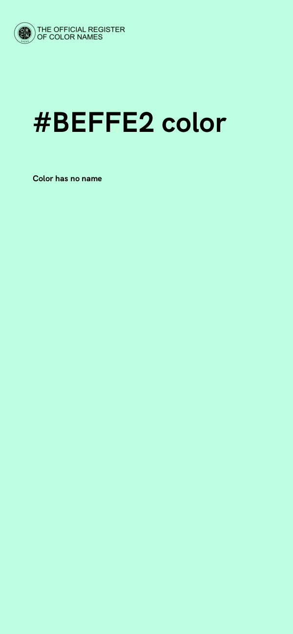 #BEFFE2 color image