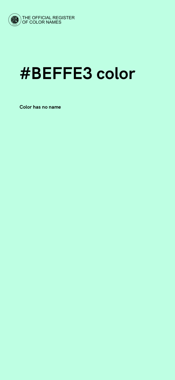 #BEFFE3 color image