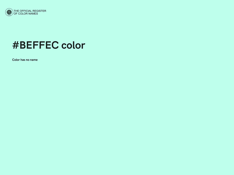 #BEFFEC color image