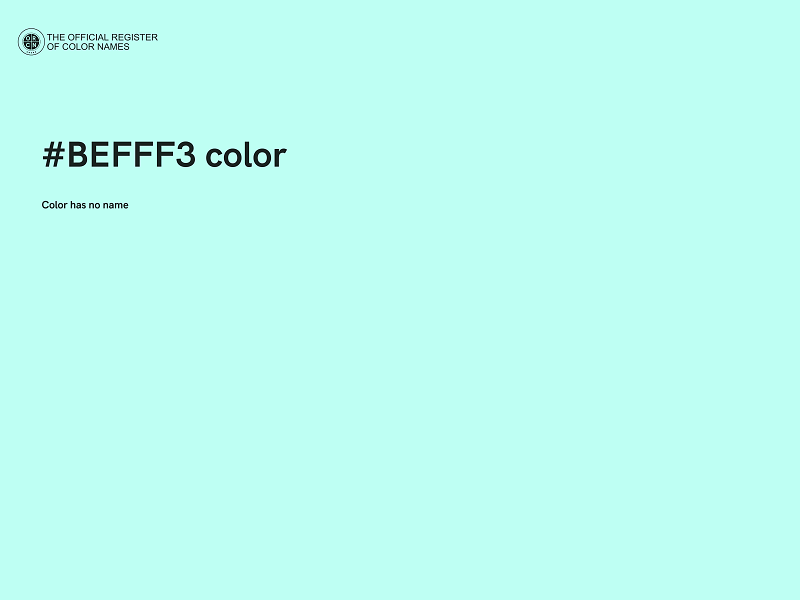#BEFFF3 color image