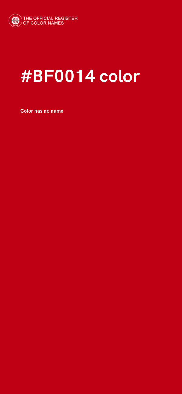 #BF0014 color image