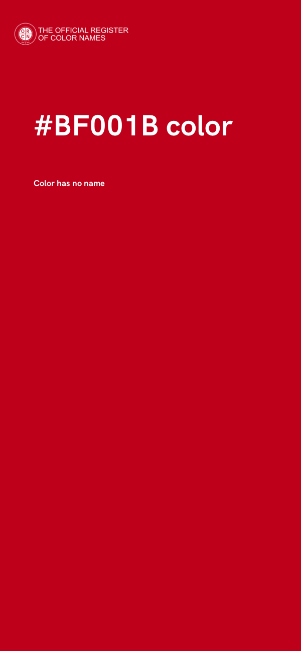 #BF001B color image