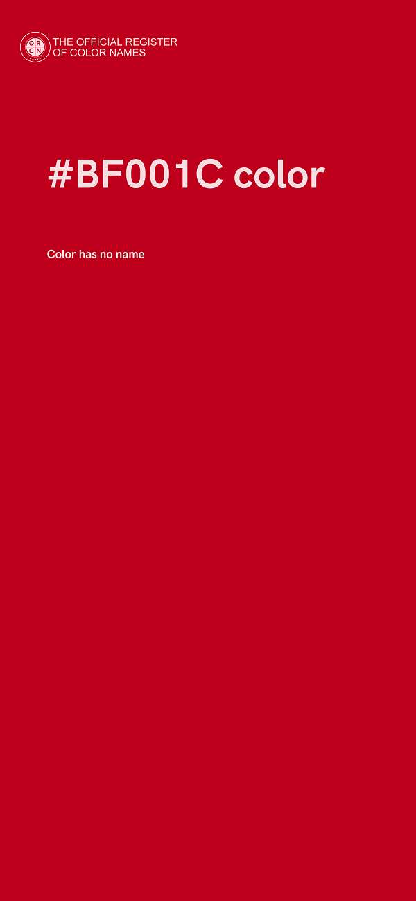 #BF001C color image
