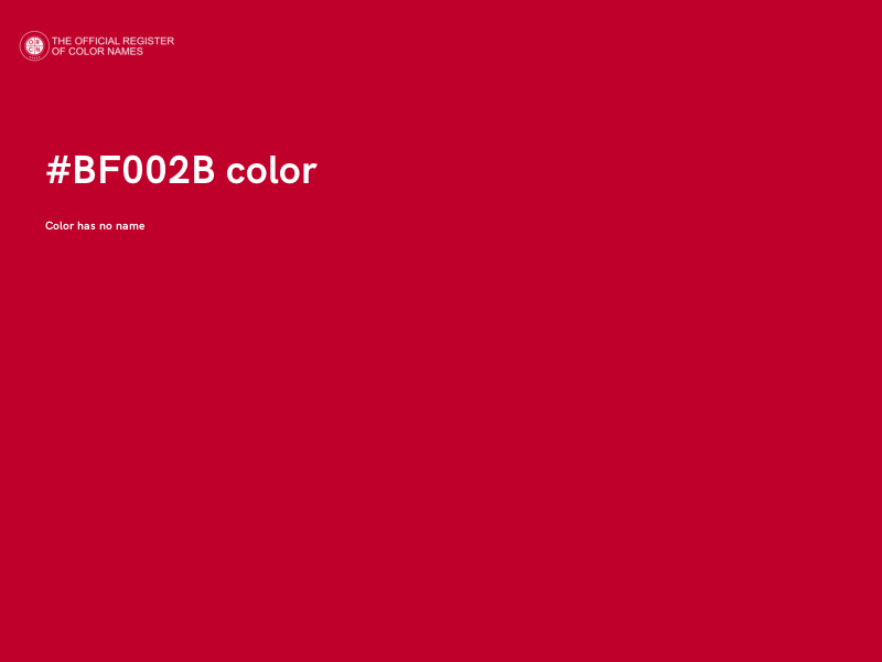 #BF002B color image