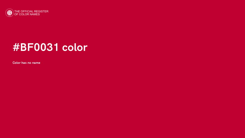 #BF0031 color image