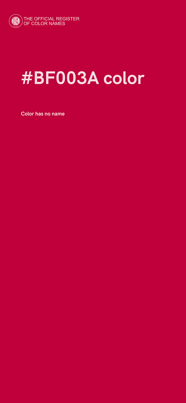 #BF003A color image