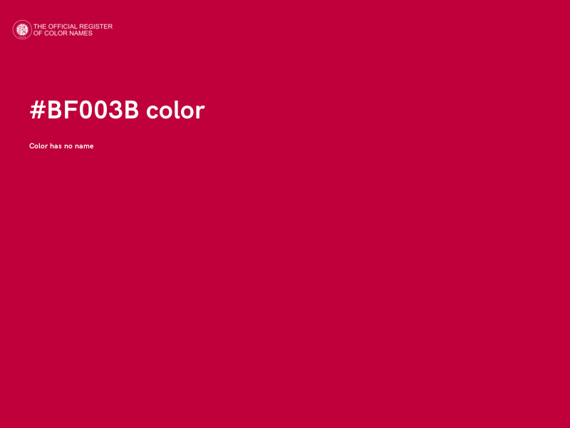 #BF003B color image
