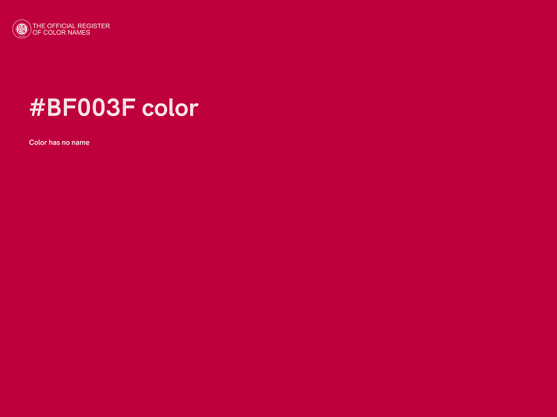 #BF003F color image