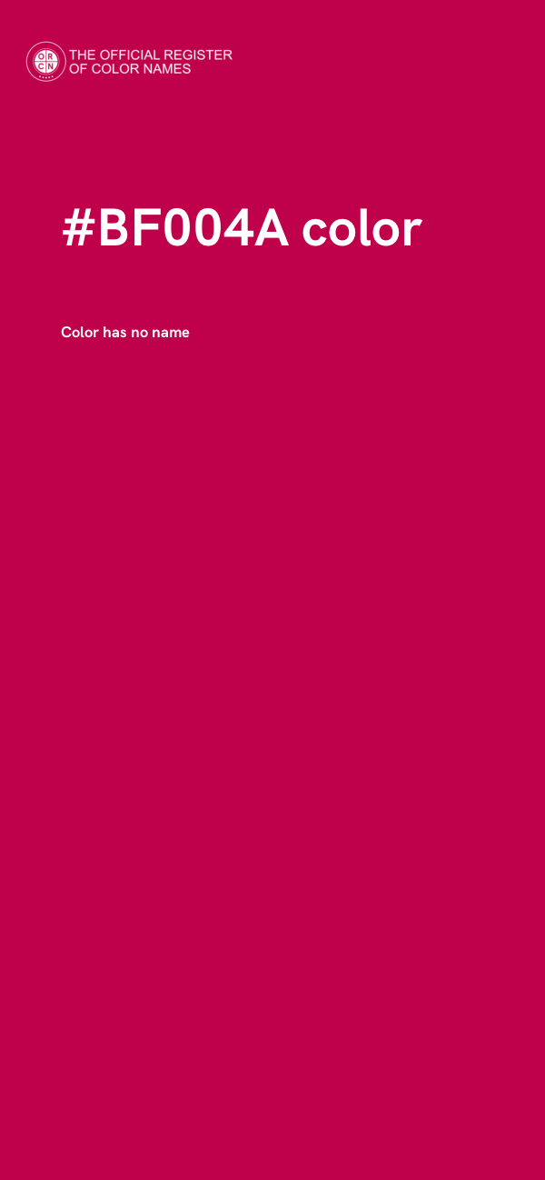 #BF004A color image