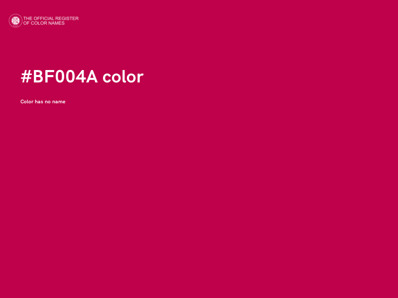 #BF004A color image