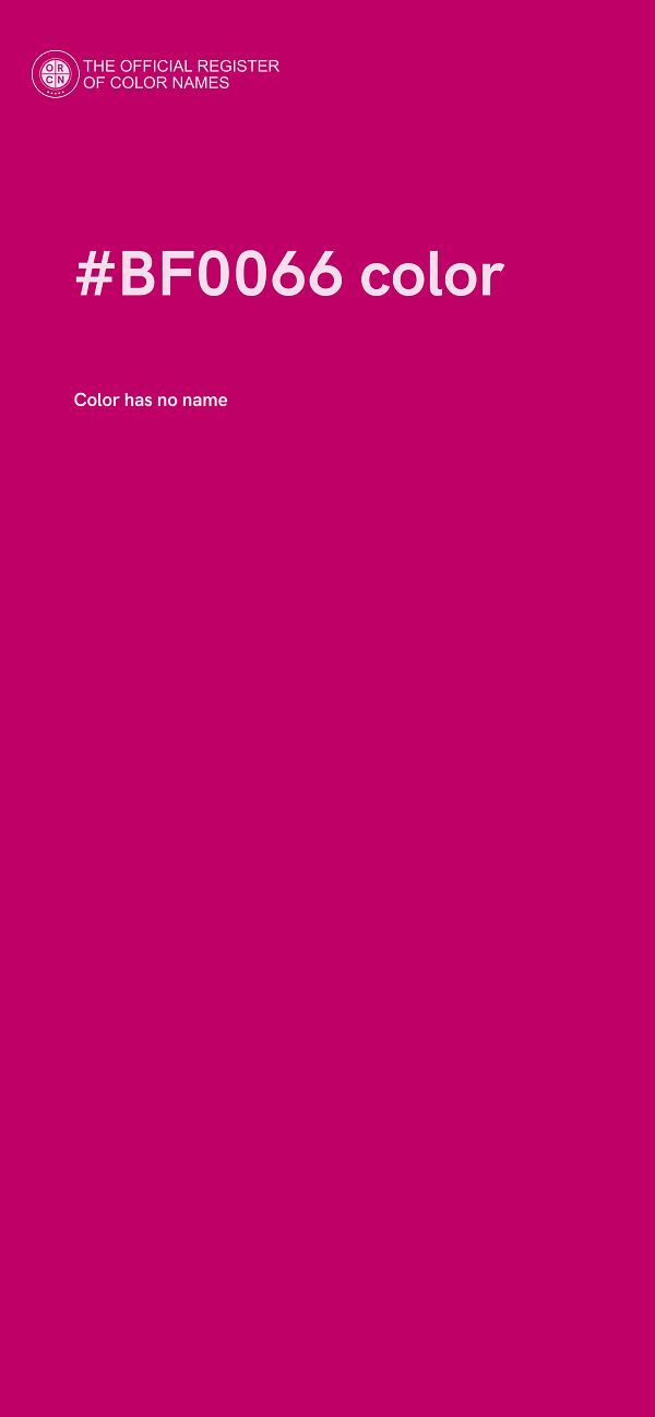 #BF0066 color image