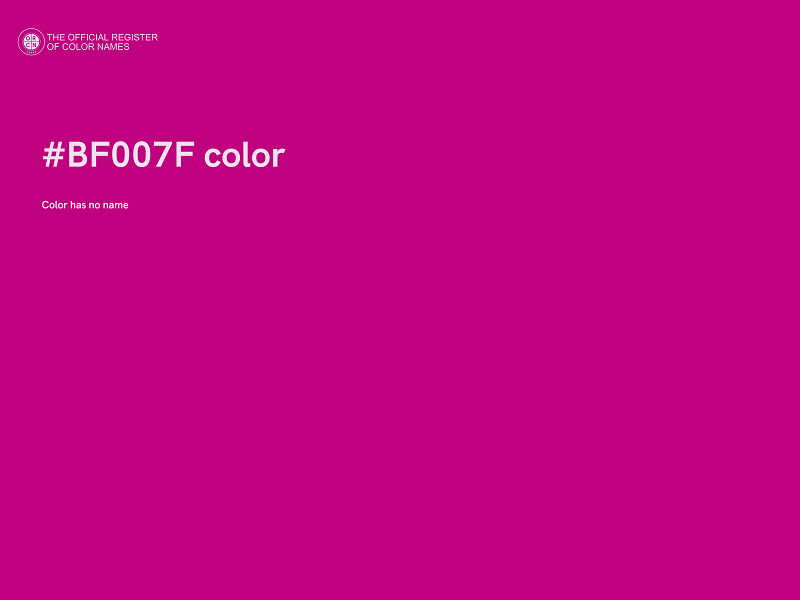 #BF007F color image