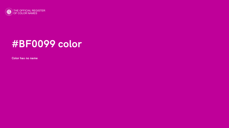 #BF0099 color image