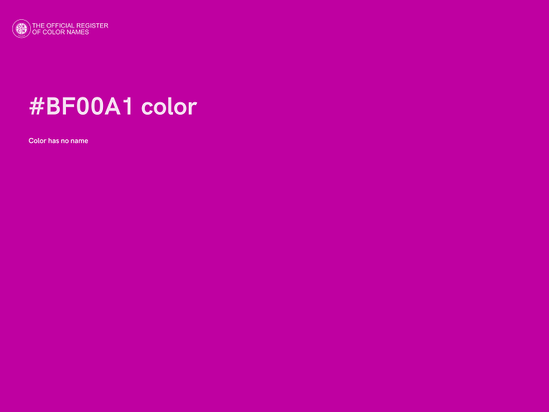#BF00A1 color image