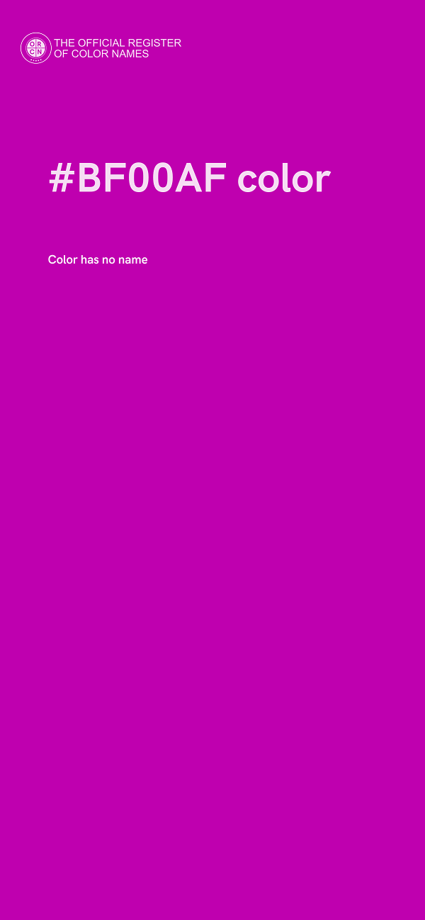 #BF00AF color image