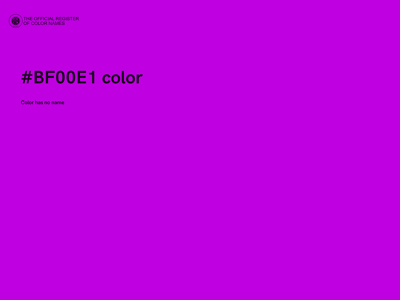 #BF00E1 color image