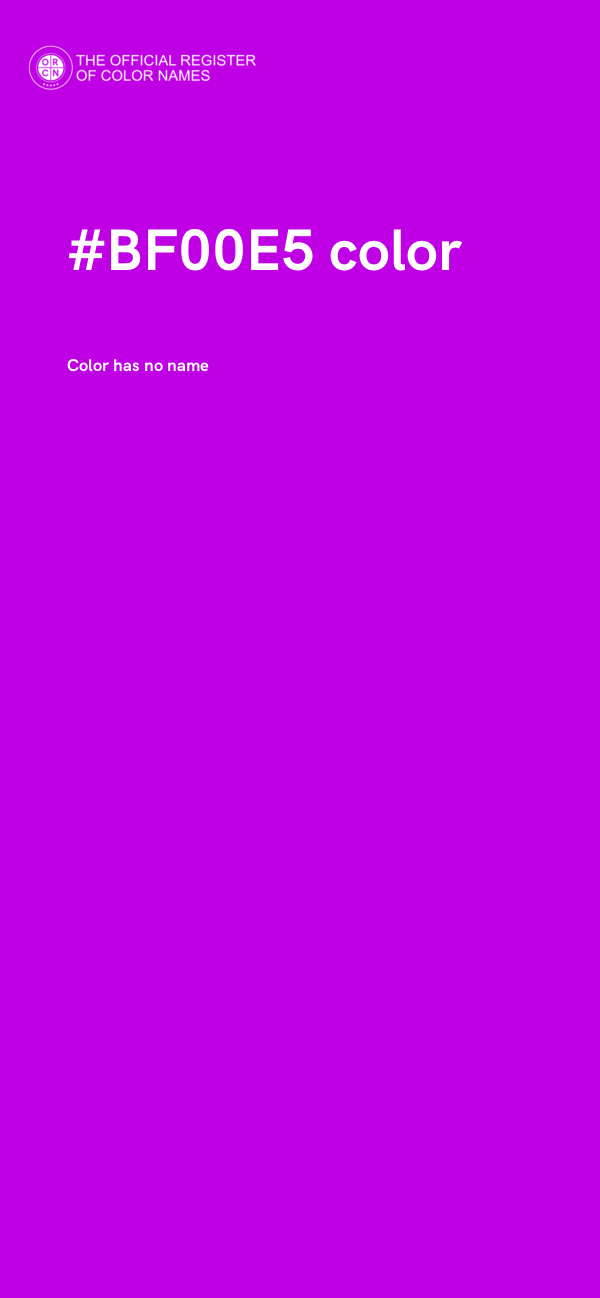#BF00E5 color image