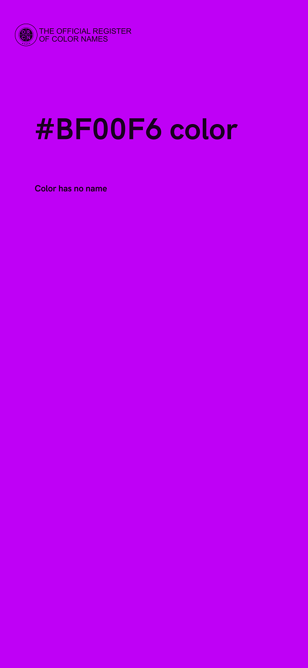 #BF00F6 color image