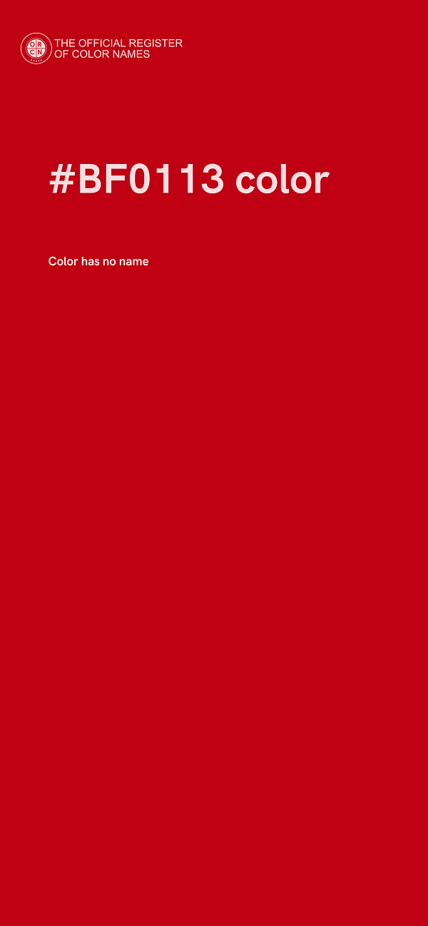 #BF0113 color image