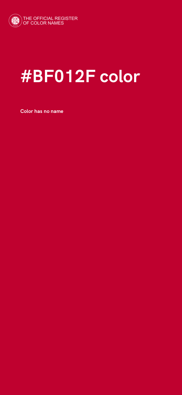 #BF012F color image