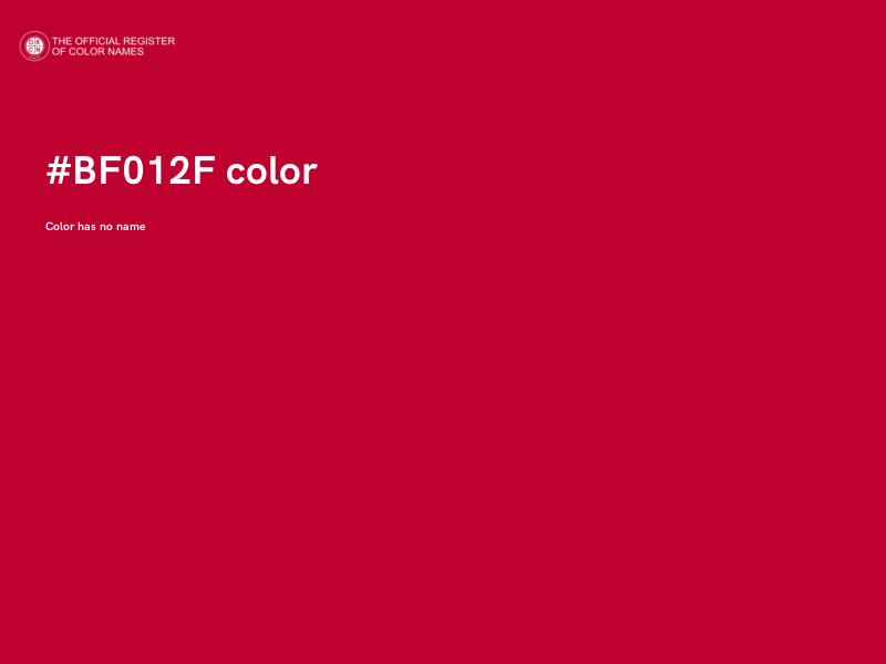 #BF012F color image
