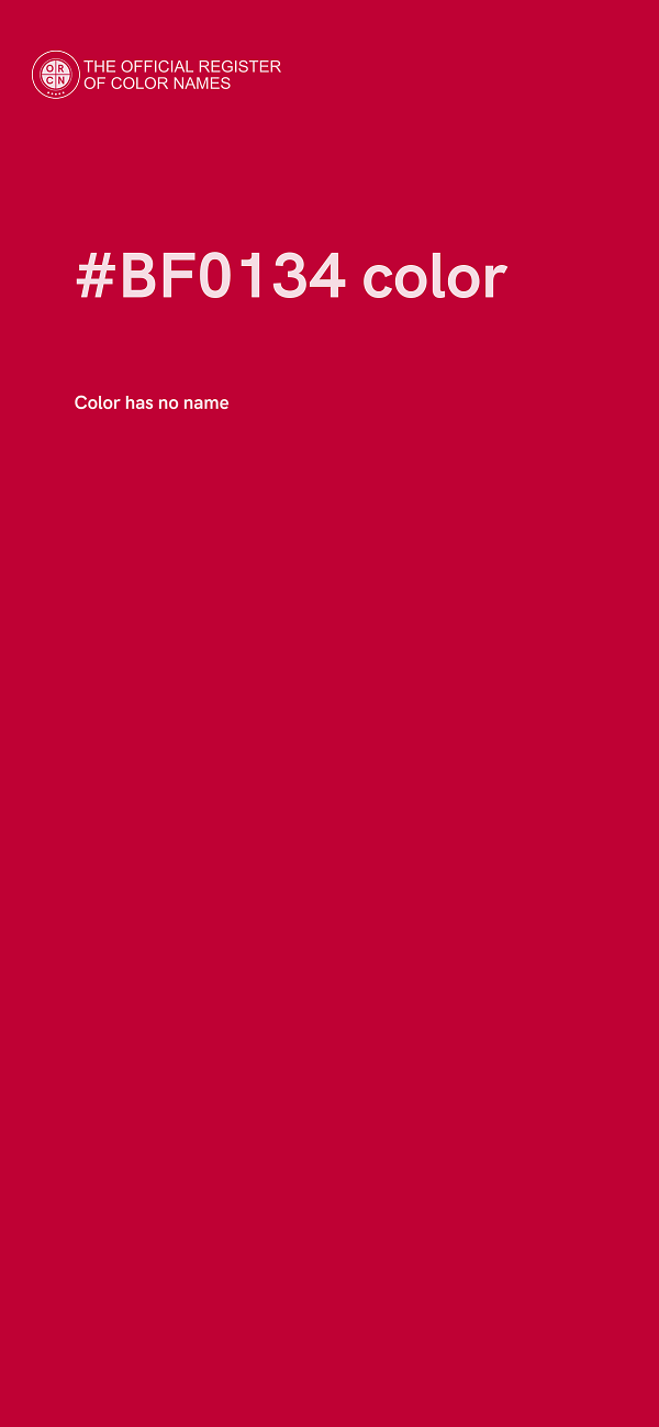 #BF0134 color image