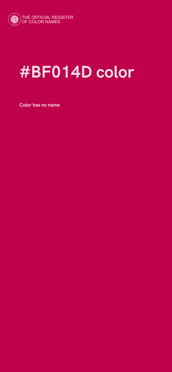 #BF014D color image
