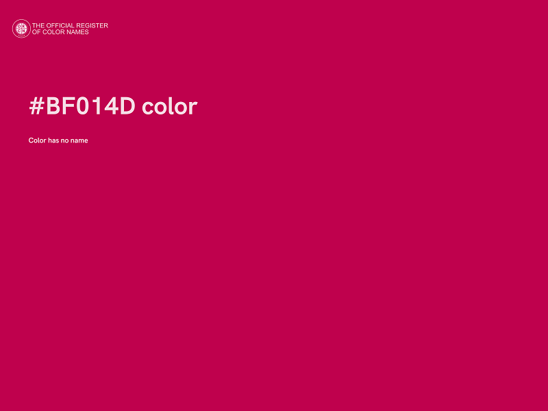#BF014D color image