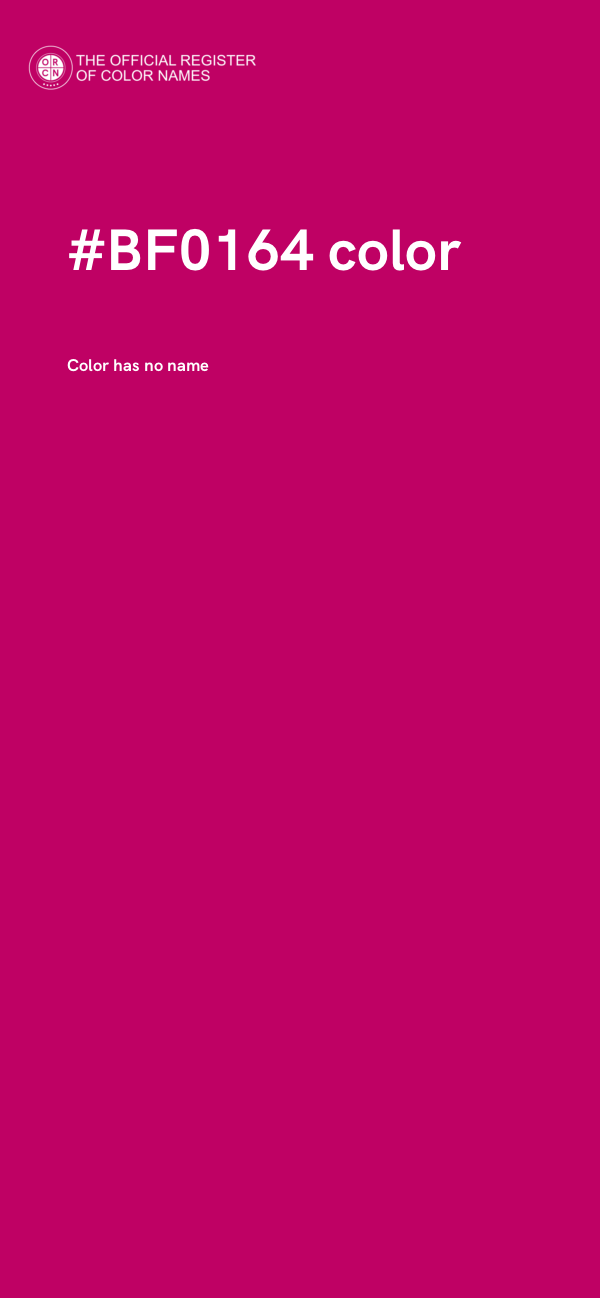 #BF0164 color image
