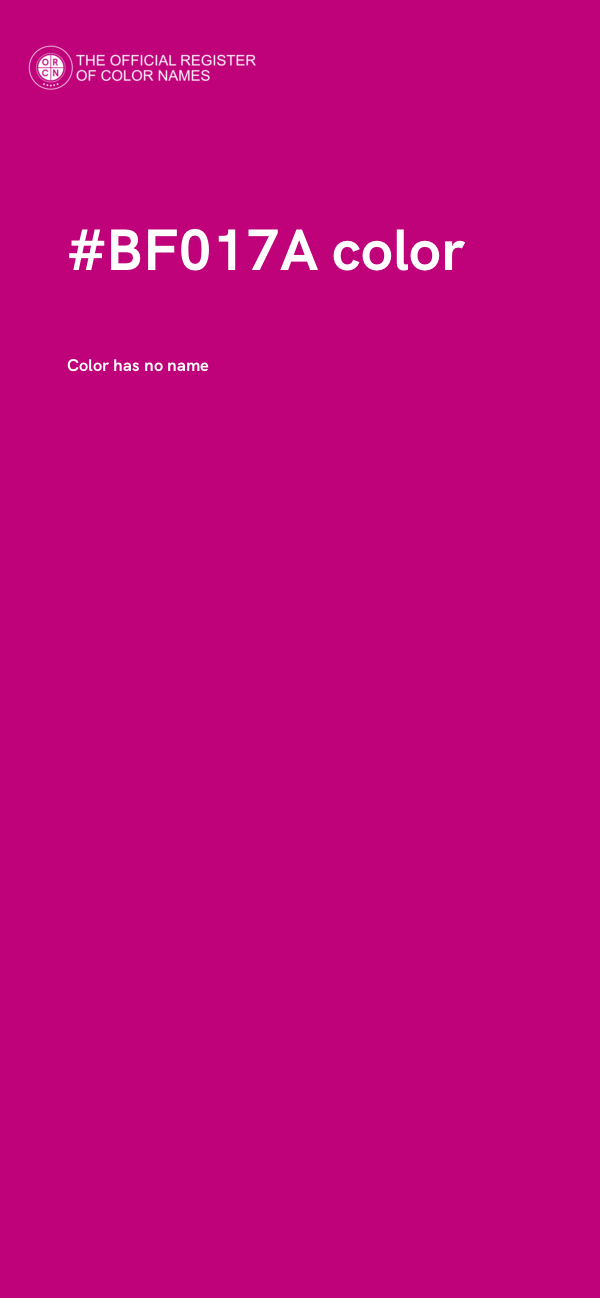 #BF017A color image